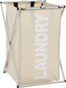 Kondela Látkový kôš na bielizeň, sivobéžová, LAUNDRY TYP 1