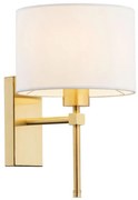 Argon 8048 - Nástenná lampa ABBANO 1xE27/15W/230V mosadz/biela