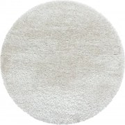 AKCIA: 80x80 (průměr) kruh cm Kusový koberec Brilliant Shaggy 4200 Natur kruh, biela, obývacia izba, Ayyildiz