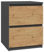 Nočný stolík MALWA W2 dub artisan / antracit