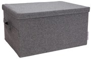 Sivý látkový úložný box s vekom 34x45x25 cm Soft Storage – Bigso Box of Sweden