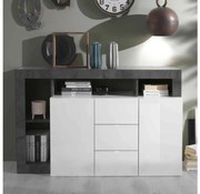 Komoda LENOR biela/antracit