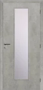 Solodoor Interiérové dvere Etta 7, 70 L, 750 × 1 985 mm, fólia, pravé, betón, presklené