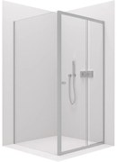 Cerano Varone, sprchovací kút s posuvnými dverami 120 (dvere) x 100 (stena) x 195 cm, 6mm číre sklo, chrómový profil, CER-CER-DY505-120100