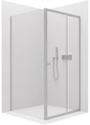 Cerano Varone, sprchovací kút s posuvnými dverami 120 (dvere) x 100 (stena) x 195 cm, 6mm číre sklo, chrómový profil, CER-CER-DY505-120100