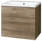 Mereo Mereo, Aira, kúpeľňová skrinka s umývadlom z liateho mramoru 61 cm, MER-CN740M