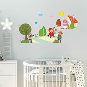 Samolepka na stenu "Červená Čiapočka" 128x70cm