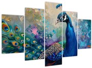 Obraz - Maľba páva (150x105 cm)