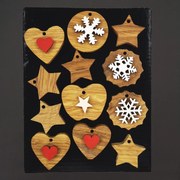 AMADEA Drevené ozdoby z masívu - MIX druhov v sáčku, 3cm