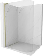 Mexen Kioto L, sprchová zástena Walk-In 80 x 200 cm, 8mm číre sklo, zlatý matný profil, 800-080-103-55-06