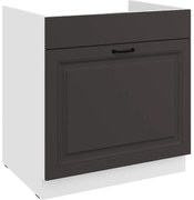 Kuchynská skrinka Stilo grafit mat/biely 80ZL 1S BB