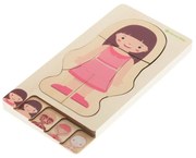 5957 DR Drevené puzzle - Ľudské telo Dievča