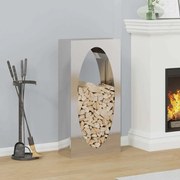 Stojan na krbové drevo 50x23x100 cm nehrdzavejúca oceľ 864185