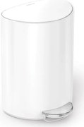 Pedálový odpadkový kôš Simplehuman 6 l biela oceľ SHCW2108