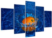 Obraz - pomaranč vo vode (150x105 cm)