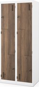 Šatníková skriňa typu L biela, orech, 800x1850x450 mm: JULIA Eco Design