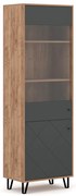 Vitrína Bilbao 63,4 cm dub remeselný tabak/grafit
