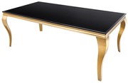 Dizajnový jedálenský stôl Rococo 200 cm čierny / zlatý