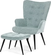 Kreslo ušiak s podnožou ELDORIA BLUE