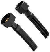 Aqualine Aqualine, flexibilná nerezová hadica FxF 3/8"x1/2", 60cm, čierna mat, 33256B