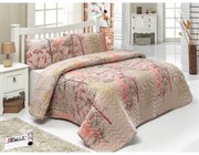 Ľahká prikrývka na dvojlôžko s obliečkami na vankúše Twin Brown, 200 × 220 cm