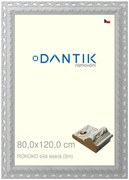 DANTIK rám na obraz 80x120 | ROKOKO bílá lesklá (Plexi Čiré)