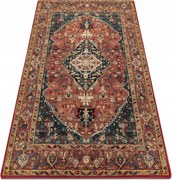 Koberec Superior 200x300 Kasim Rámček Rozeta červená Vlna #SUP082