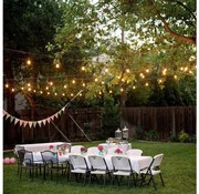 Vonkajší dekoračná reťaz GIRLANDA 10xE27/15W/230V 10m IP44