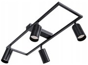 Bodové svietidlo 4xGU10/30W/230V čierne