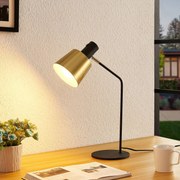 Lindby Vlada stolová lampa + čítanie/mosadz/čierna