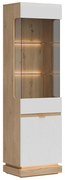 Vitrína L/P  Milton Ml05 Dub Crem Torro Biela