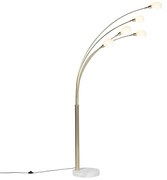 Art Deco stojaca lampa zlatá 5-svetlo - Sixties Marmo
