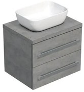 Kúpeľňová skrinka s doskou SAT Cube Way 60x53x46 cm betón mat CUBE461603BE45, 1 ks
