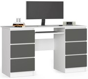 PC stolík Behati (biela + grafit sivý). Akcia -19%. Vlastná spoľahlivá doprava až k Vám domov. 1070844