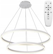 Toolight - LED závesné svietidlo Vegas 40+60cm + diaľkové ovládanie, biela, OSW-07858