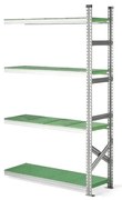 Regál na potraviny TRANSFORM, prídavná sekcia, 1972x1200x400 mm, zelený