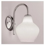 SIRU - Nástenná lampa LONDON 1xE27/60W/230V biela/lesklý chróm benátske sklo