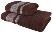 Sada 2 kusov bavlnenej osušky a uteráka Ates hnedá EMI
