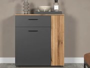 Skrinka so zásuvkou Esteban 80 cm, antracit/dub evoke%