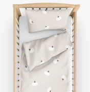 Goldea detské bavlnené obliečky do postieľky - tekvice na krémovom 90 x 120 a 40 x 60 cm