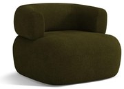 Zelené kreslo z textílie bouclé Jenny – Micadoni Home