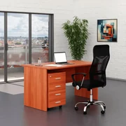 Zostava kancelárskeho nábytku SimpleOffice 1, 140 cm, čerešňa