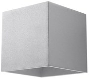 Nástenné svietidlo Quad, 1x sivé kovové tienidlo