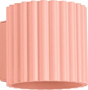 Nástenné svietidlo Aura, 1x ružové hliníkové tienidlo