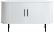 Biela komoda s posuvnými dverami 140x76x45 cm Nola – Unique Furniture