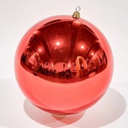 DECOLED Plastová koule, pr. 40 cm, červená, lesklá