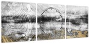 Obraz - Abstrakcia (s hodinami) (90x30 cm)