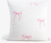 Goldea krepová obliečka na vankúš - ružové mašličky 40 x 40 cm