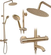 Rea Lungo, sprchová súprava s termostatickou batériou, zlatá matná, REA-P6604