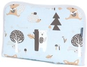 Cestovná prebaľovacia podložka Zvieratká, sv. modrá, 32x60cm